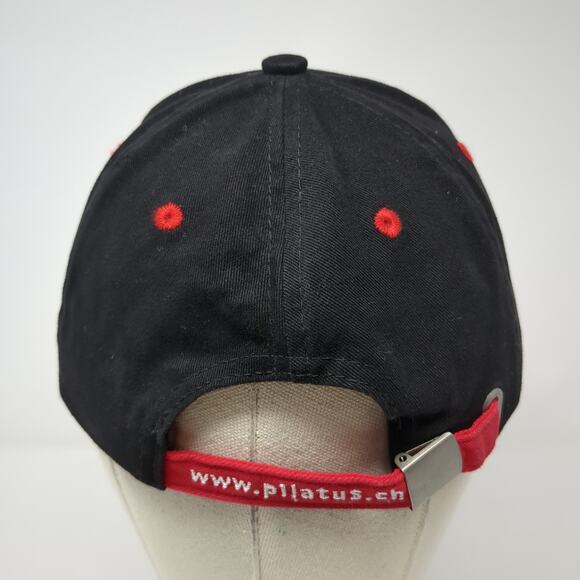 Pilatus Luzern Slideback Baseball Cap Black One Size Adjustable Embroidered - Picture 6 of 10